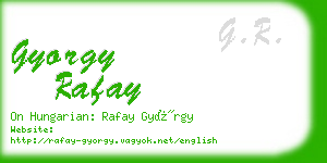gyorgy rafay business card